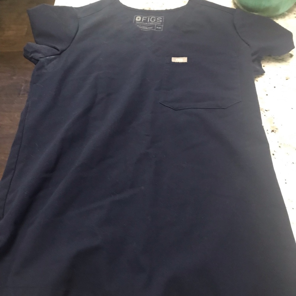Navy blue figs scrub set